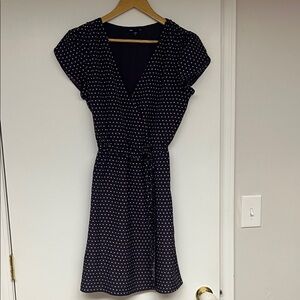 GAP Purple Dress with Cream Polka Dots